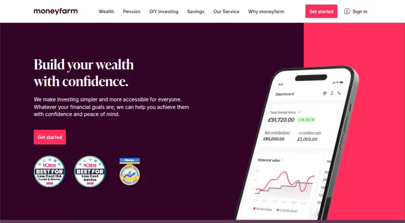 Moneyfarm's own site