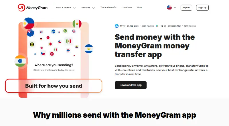 MoneyGram's own site