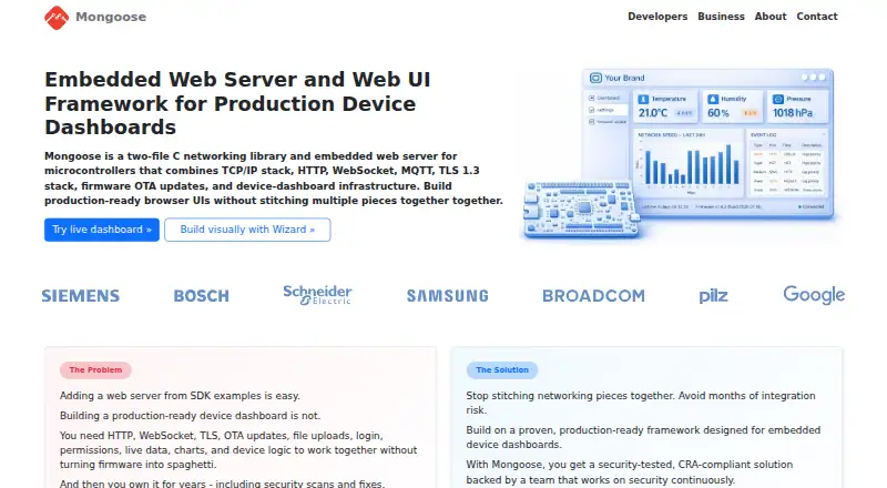 Mongoose Web Server's own site