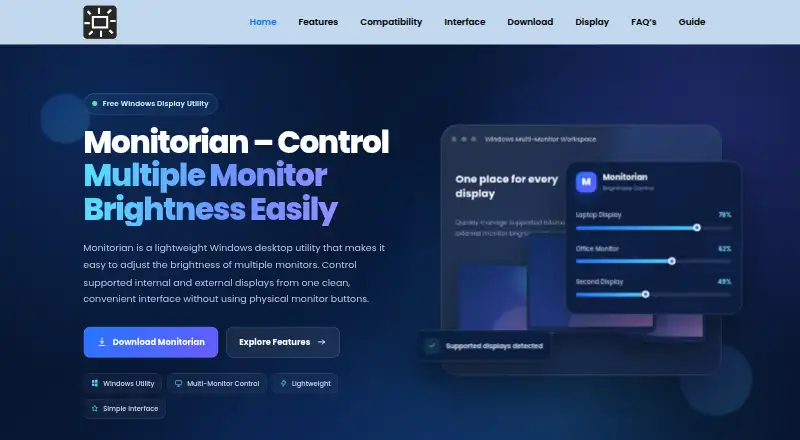 Monitorian's own site