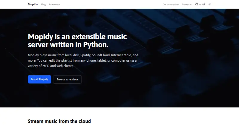 Mopidy's own site