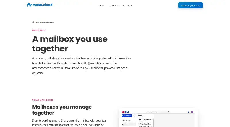 Mosa Mail's own site