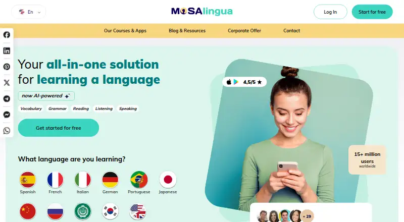 MosaLingua's own site