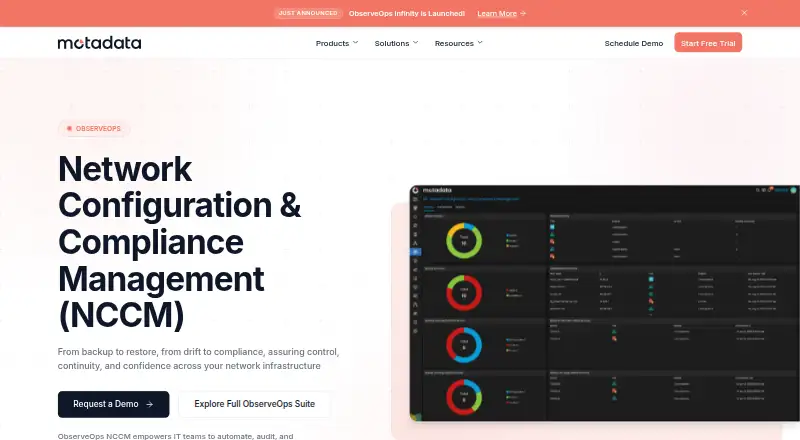 Motadata Network Configuration Manager's own site