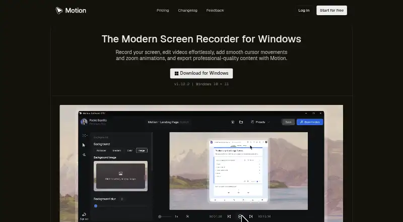 Motion's own site