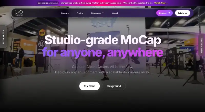Moverse Capture's own site