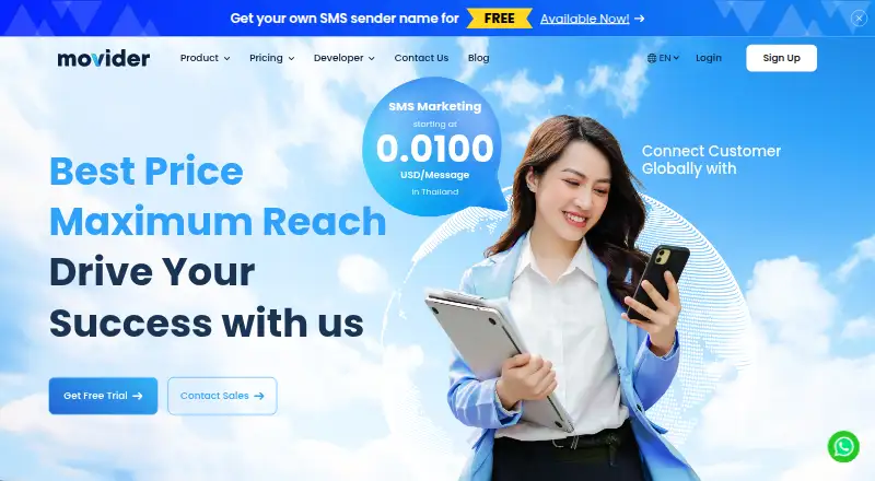 Movider's own site