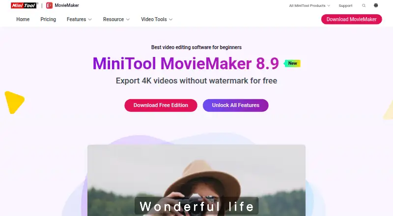 MiniTool MovieMaker's own site