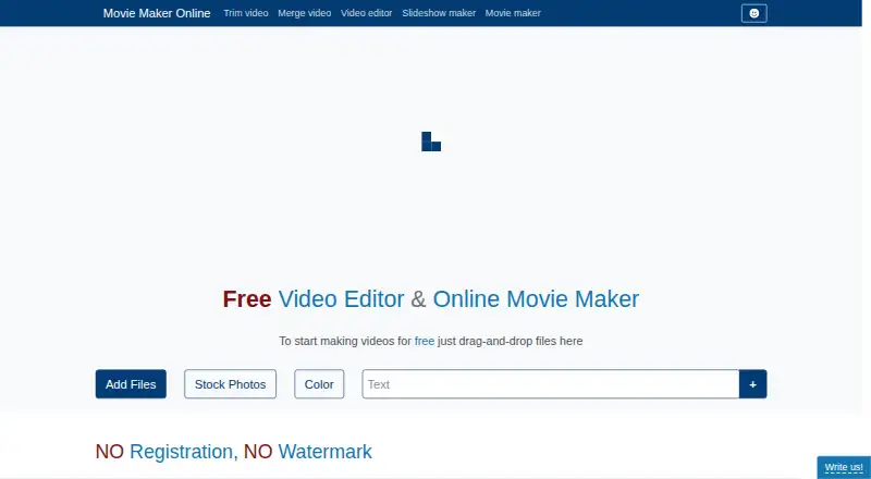 Movie Maker Online's own site