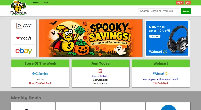 Mr. Rebates's own site