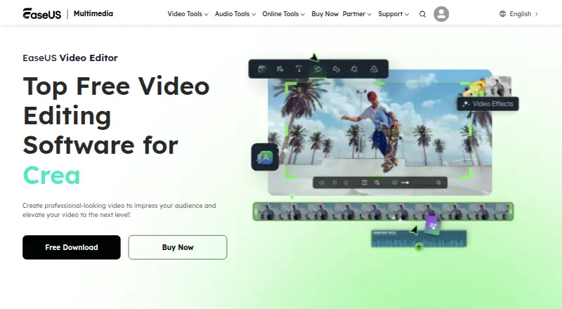 EaseUS Video Editor's own site