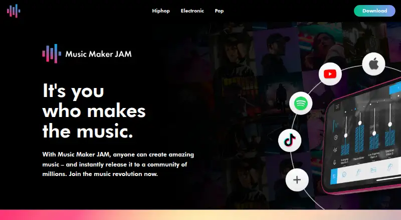 Music Maker JAM's own site