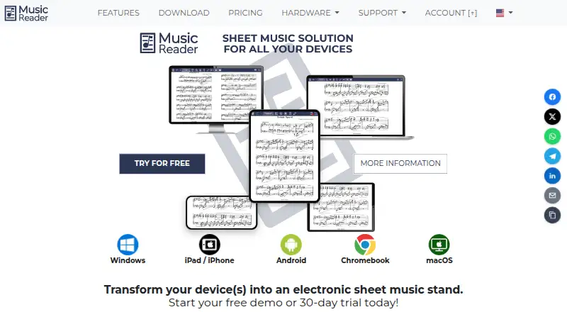 MusicReader's own site