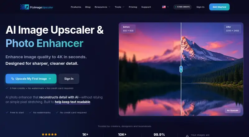 MyImageUpscaler's own site