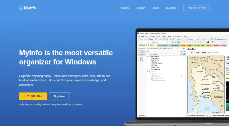 MyInfo's own site