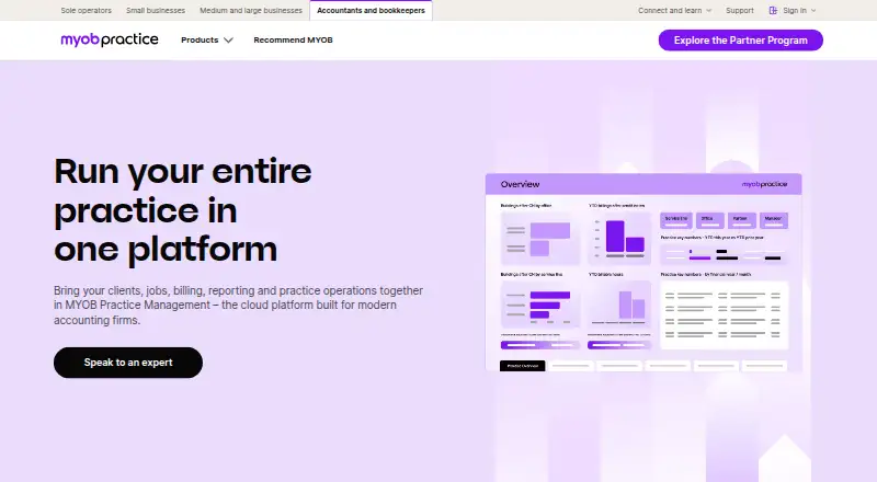 MYOB Practice Management's own site
