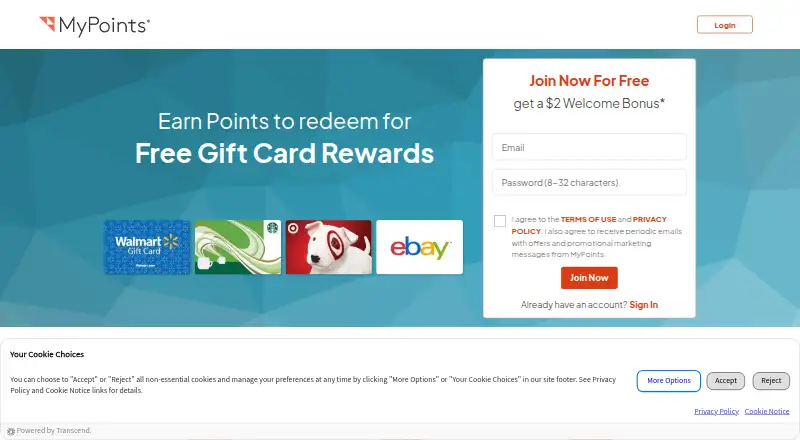 MyPoints's own site