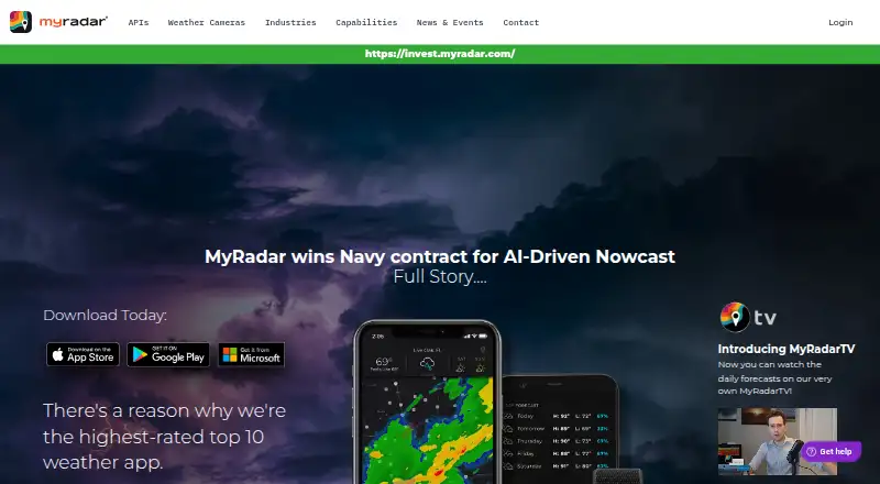 MyRadar's own site