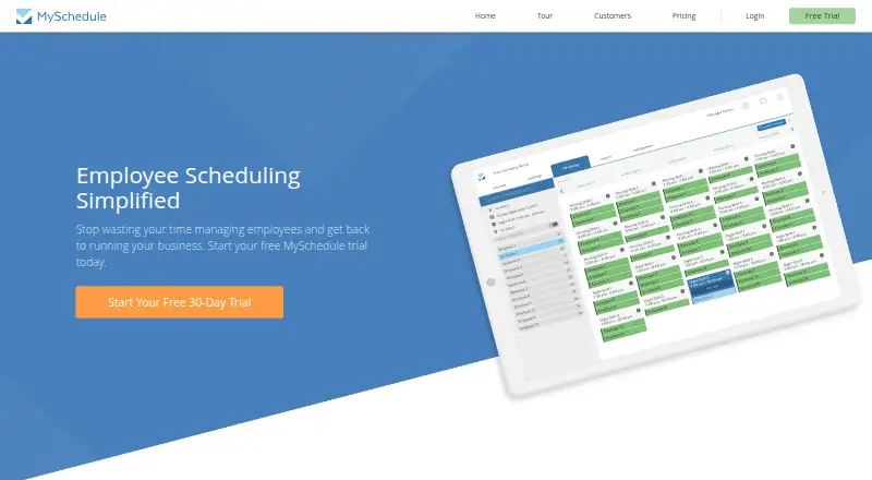 MySchedule's own site