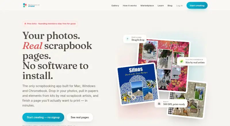 MyScrapBook Studio's own site