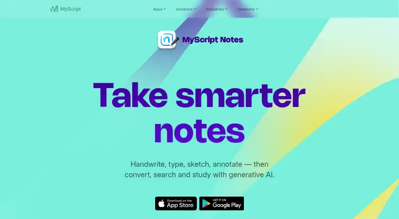 MyScript Notes's own site