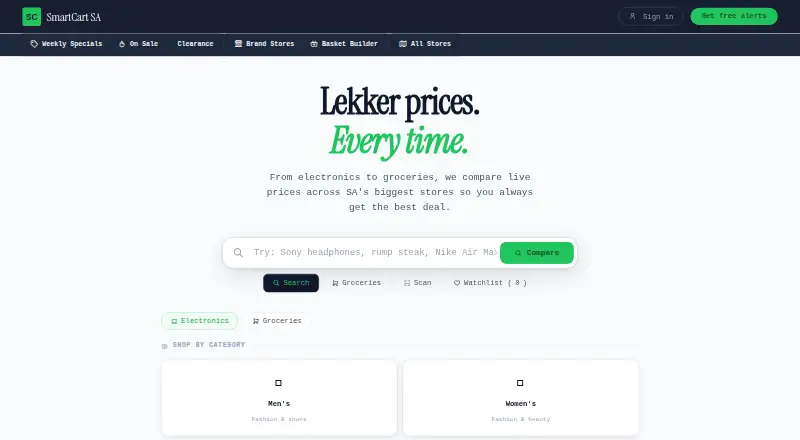 SmartCart SA's own site