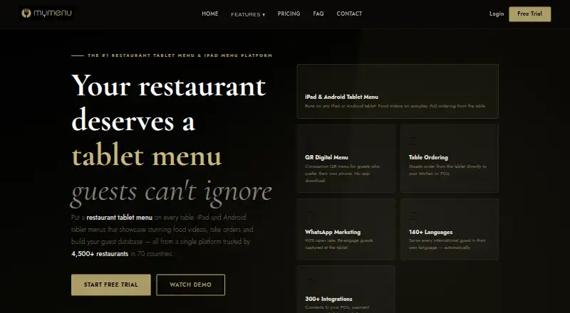 My Menu's own site
