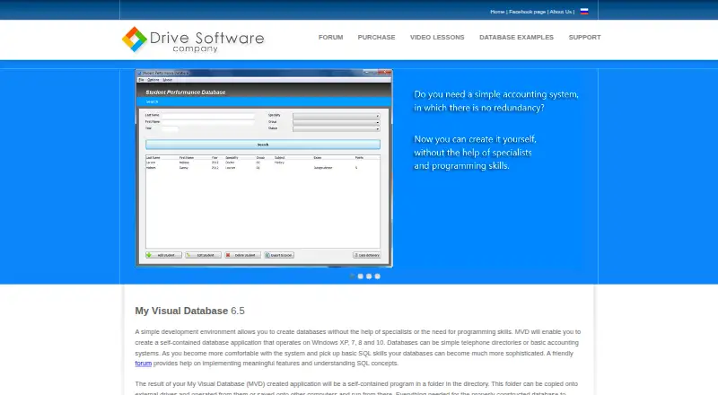 My Visual Database's own site