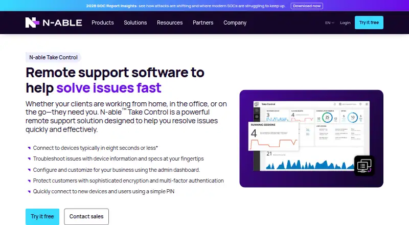 N-able Take Control's own site