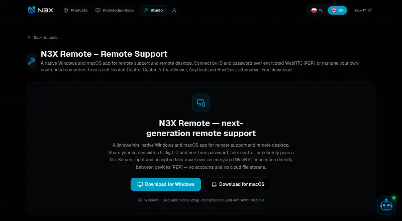N3X Remote's own site