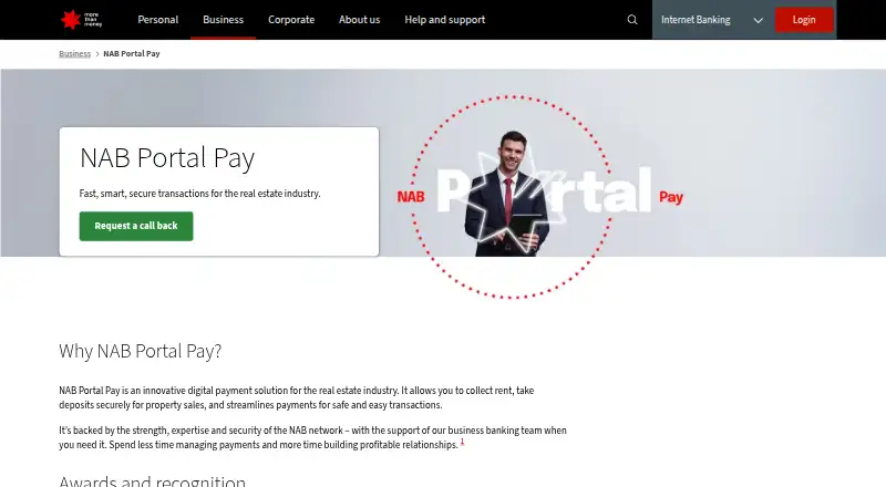 NAB Portal Pay's own site