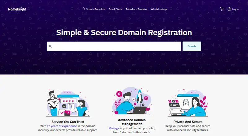 NameBright's own site