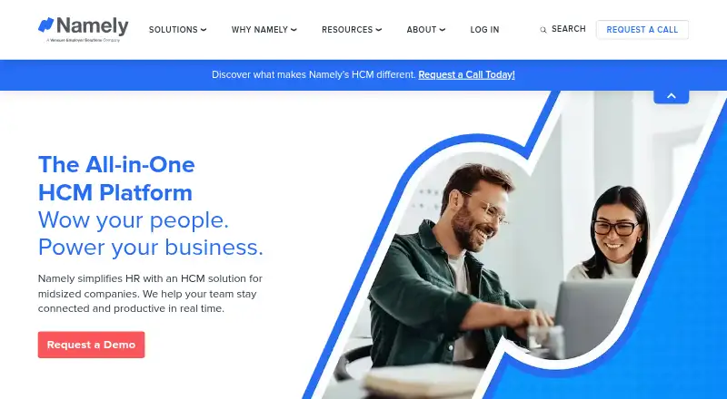 Namely's own site