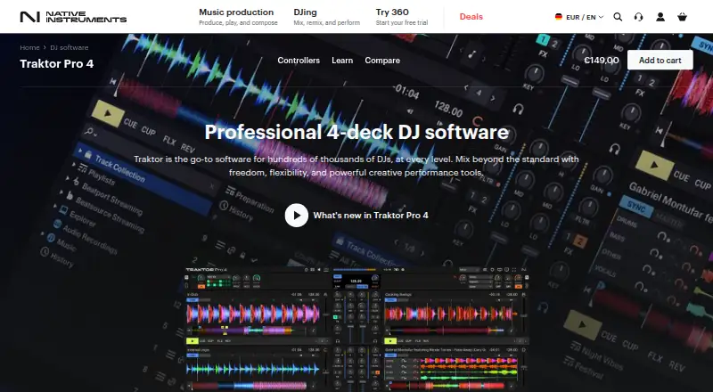 Traktor Pro 4's own site