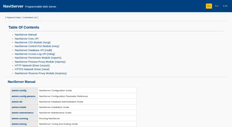 NaviServer's own site