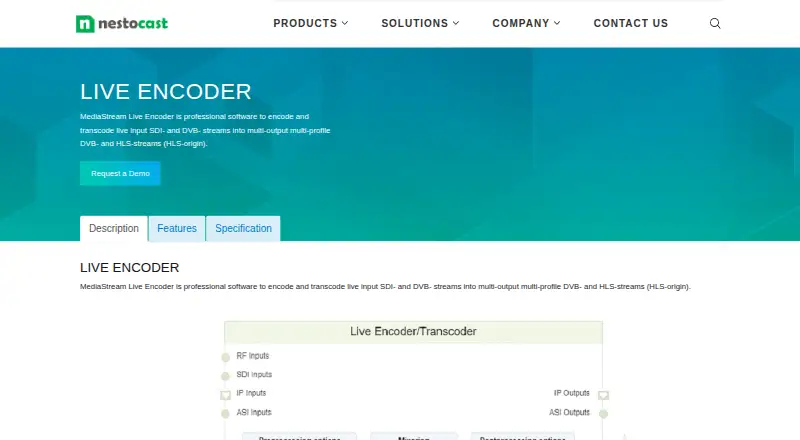 MediaStream Live Encoder's own site