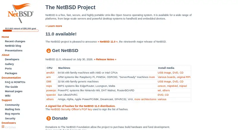 NetBSD's own site