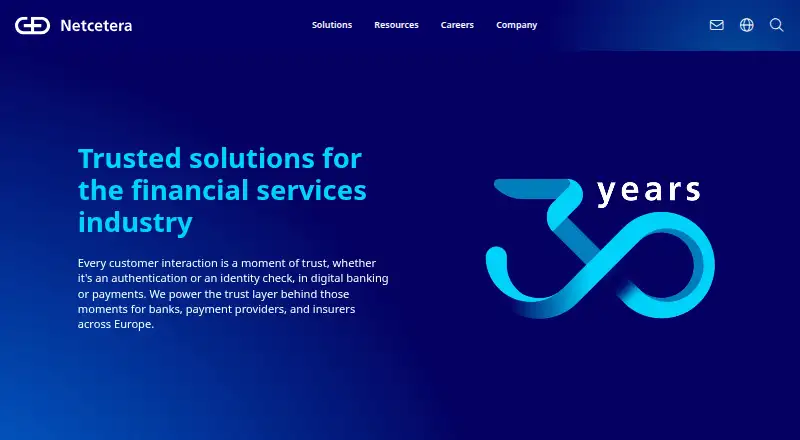 Netcetera Digital Banking Platform's own site
