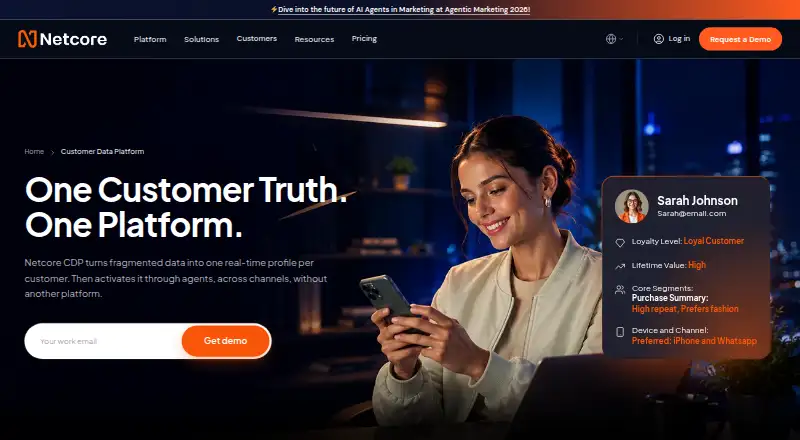 Netcore Customer Data Platform's own site