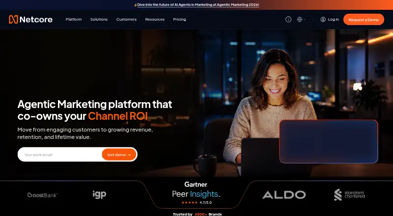 Netcore Email API's own site