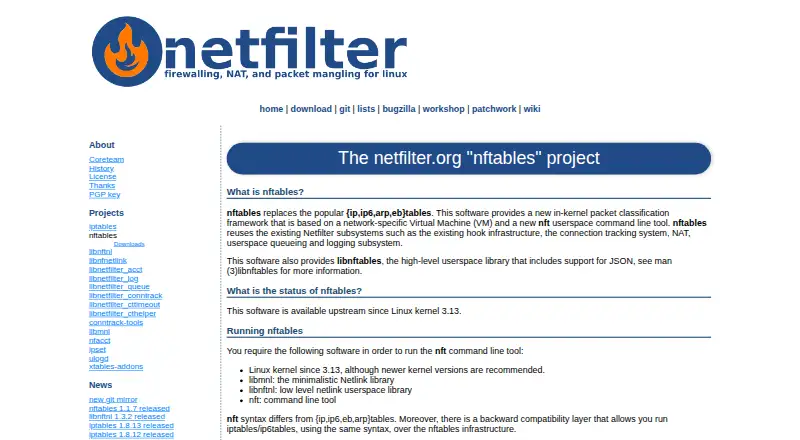 nftables's own site