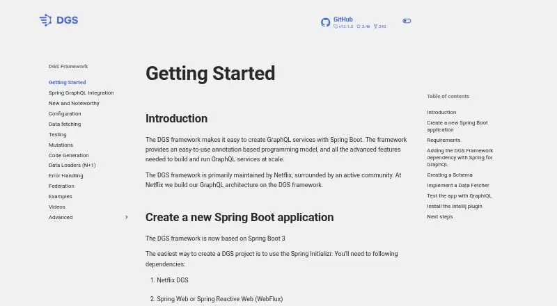 Netflix DGS's own site