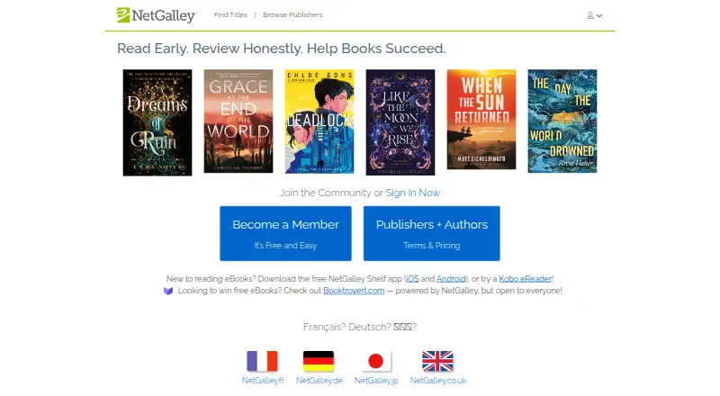 NetGalley's own site