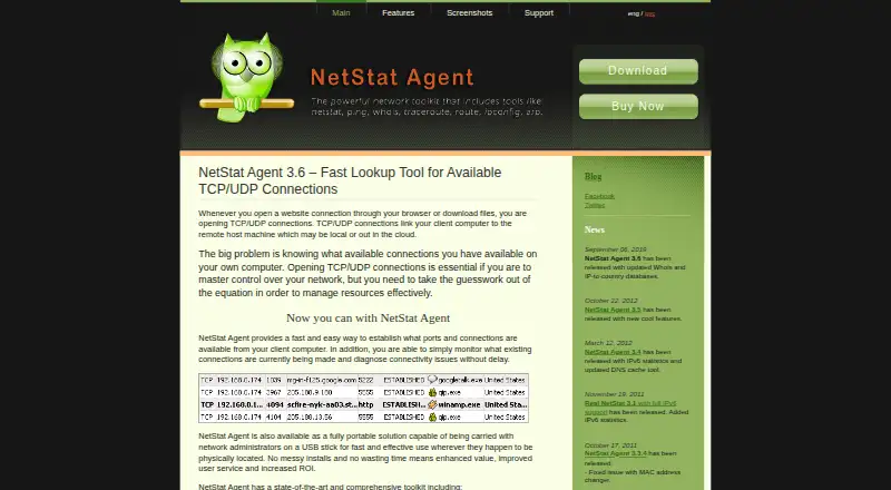 NetStat Agent's own site