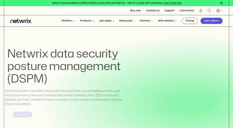 Netwrix Data Security Posture Management's own site