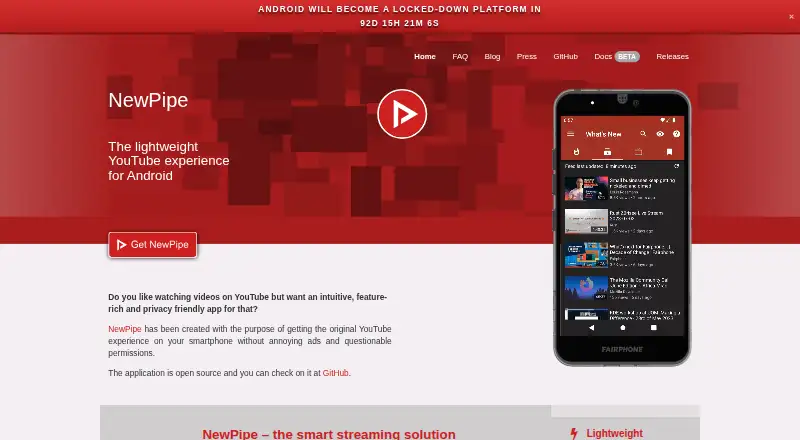NewPipe's own site