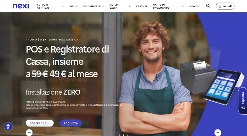 Nexi Merchant Services's own site