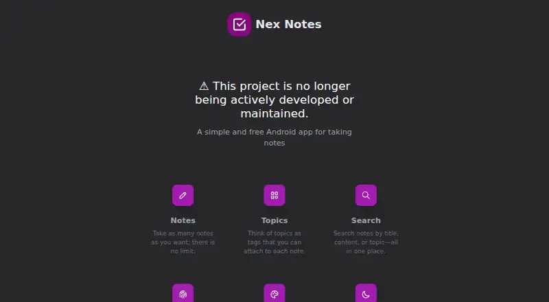 Nex Notes's own site