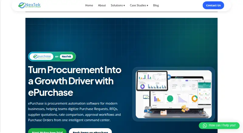 NexTek ePurchase's own site