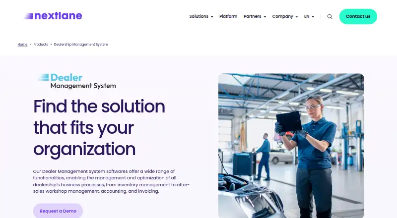 Nextlane DMS's own site